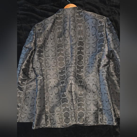 Express Slim Fit Snake Print Suit Jacket & Pants Set – 34x34 Pants - Picture 3 of 6